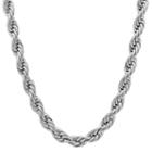 Steeltime Stainless Steel Solid Rope 30 Inch Chain Necklace