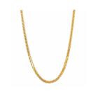 14k Yellow Gold Diamond-cut Wheat Chain 18 Necklace