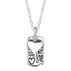 Footnotes Sterling Silver Love Heart Medallion Pendant