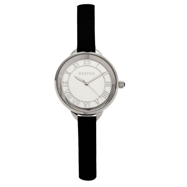 Bertha Madison Womens Black Strap Watch-bthbr6704