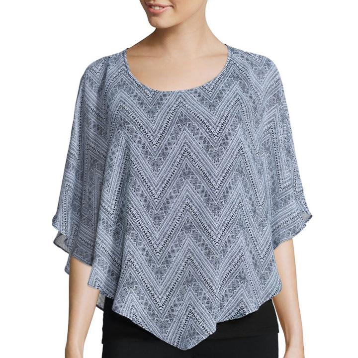 Alyx Short-sleeve Flutter Sleeve Print Top