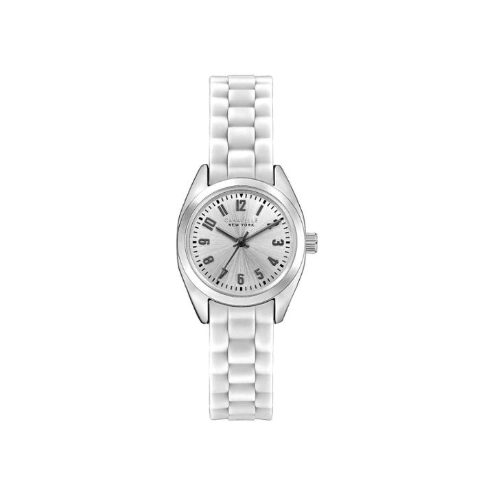 Caravelle New York Womens White Silicone Strap Sport Watch 43l176