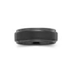 Personalized Mens 8mm Comfort Fit Black Tungsten Carbide Wedding Band