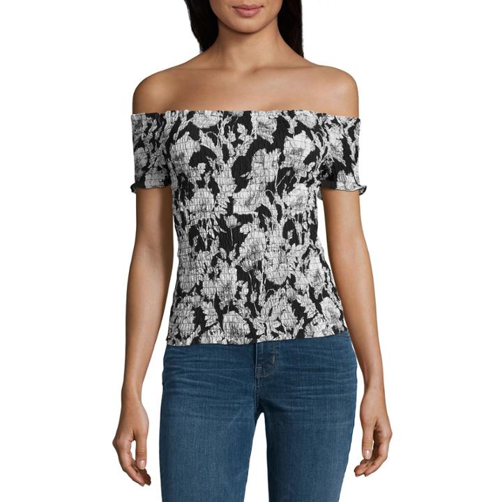 Belle + Sky Smocked Off The Shoulder Top