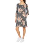 Alyx 3/4 Sleeve Floral Shift Dress