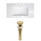 36.75-in. W 3h8-in. Ceramic Top Set In White Color- Overflow Drain Incl.