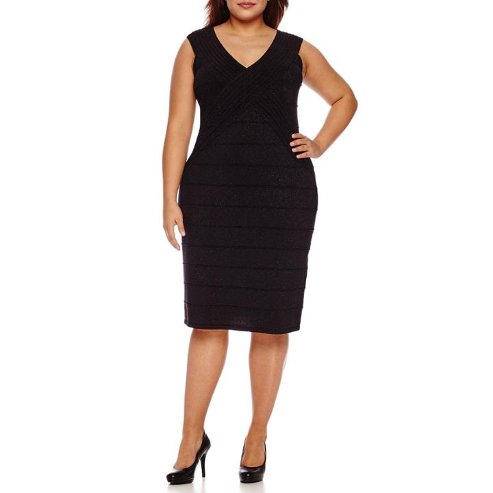 Boutique + Sleeveless Bodycon Dress-plus
