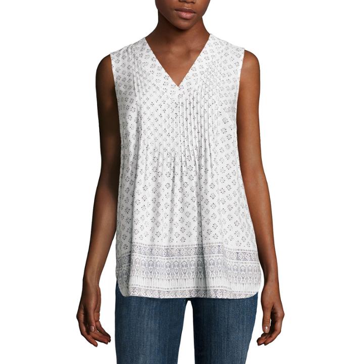 Liz Claiborne Woven Tank Top