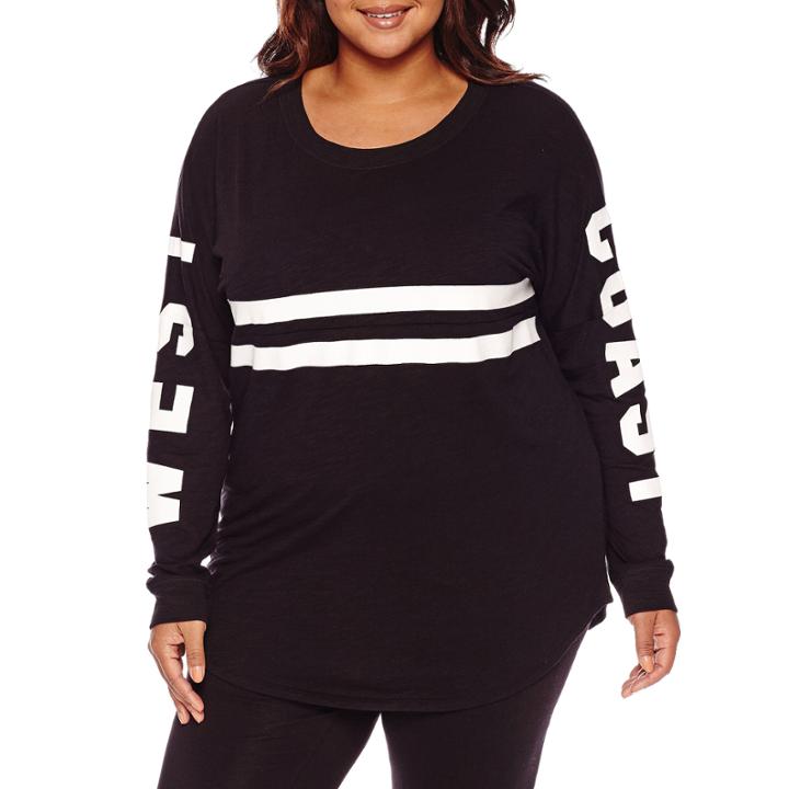 Flirtitude Long Sleeve T-shirt-juniors Plus