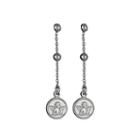 Made In Italy Sterling Silver Rhodium Angel Dangling Earring