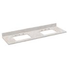 59-in. W 18.25-in. D Quartz Top In Beige Color For 3h8-in. Faucet