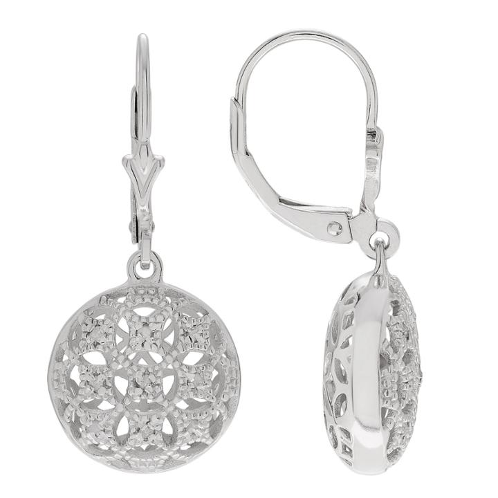 1/5 Ct. T.w. White Diamond Sterling Silver Drop Earrings