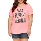 Arizona I'm A Flippin' Mermaid Graphic T-shirt- Juniors Plus