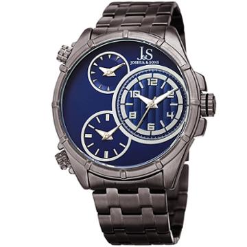 Joshua & Sons Mens Gray Strap Watch-j-128gnbu