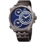 Joshua & Sons Mens Gray Strap Watch-j-128gnbu