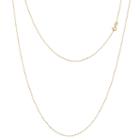 Made In Italy 24k Gold Over Silver Sterling Silver Solid Link 30 Inch Chain Necklace