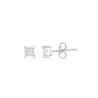 Trumiracle True Miracle 1/4 Ct. T.w. Princess White Diamond 10k Gold Stud Earrings