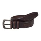 Men's Columbia Brown Leather Belt With Contrast Stitching