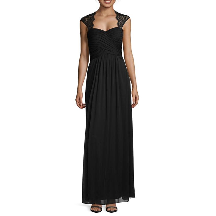 Scarlett Sleeveless Lace-trim Long Gown - Tall