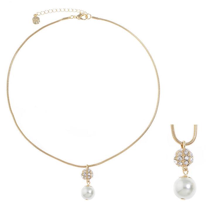 Monet Jewelry Womens Clear Simulated Pearls Pendant