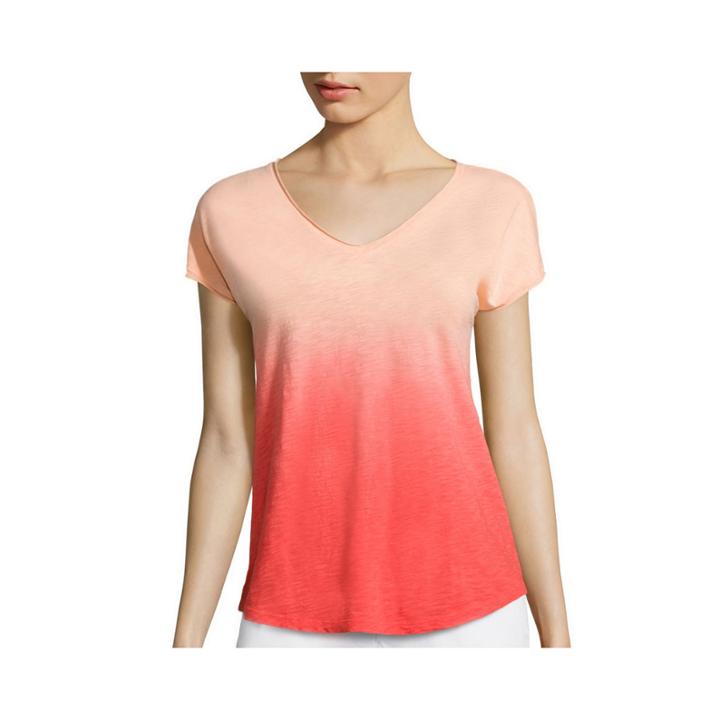 Liz Claiborne Short-sleeve Dip-dye Tee