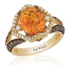 Levian Corp Le Vian Womens 3/4 Ct. T.w. Color Enhanced Orange Citrine 14k Gold Cocktail Ring