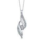 Sirena Sirena Womens 1/4 Ct. T.w. White Diamond 14k Gold Pendant Necklace