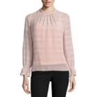 Liz Claiborne Long Sleeve Ruffle Neck Blouse