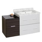 37.75-in. W Wall Mount White-dawn Grey Vanity Setfor 3h4-in. Drilling Bianca Carara Top White Um Sink