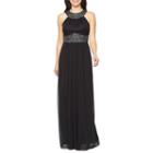 Decoded Sleeveless Embellished Halter Evening Gown
