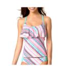 Arizona Bliss Flounce Tankini Swim Top - Juniors
