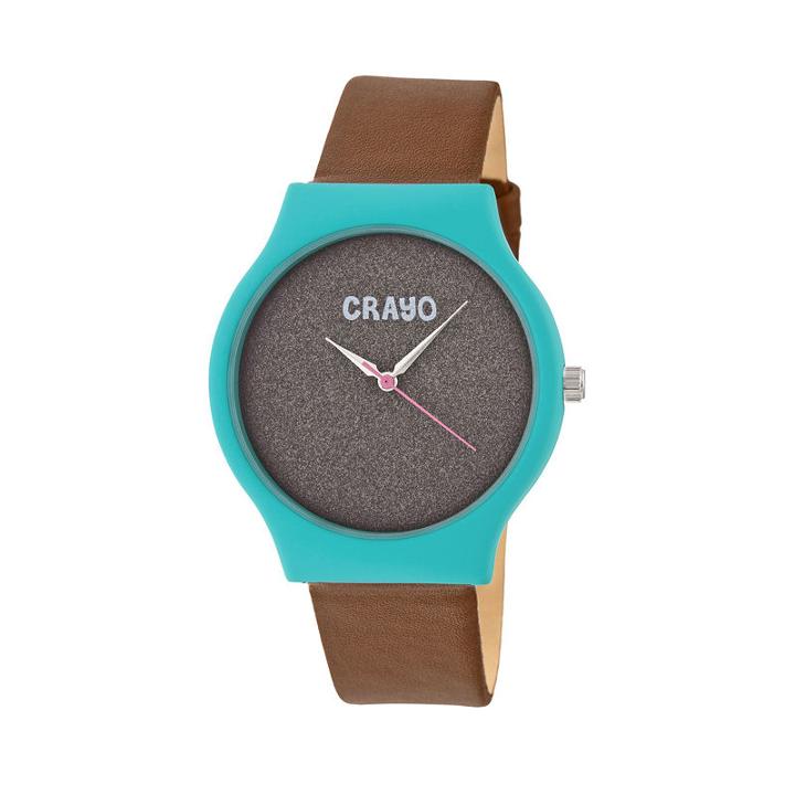 Crayo Unisex Brown Strap Watch-cracr4505