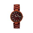 Earth Wood Stomates Red Bracelet Watch With Date Ethew2203