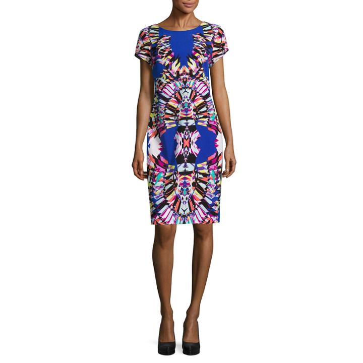 Robbie Bee Short Sleeve Sheath Dress