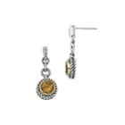 Shey Couture Genuine Citrine Sterling Silver Drop Earrings