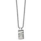 Edward Mirell Mens 1/6 Ct. T.w. Genuine White Diamond Pendant Necklace