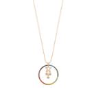 Decree Womens Multi Color Round Pendant Necklace