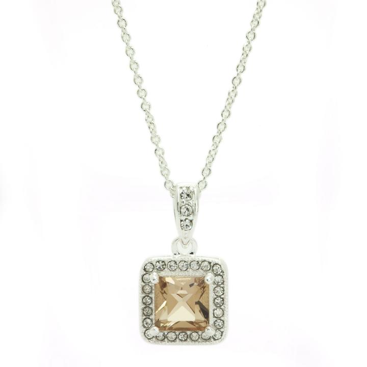 Sparkle Allure Brown Pendant Necklace