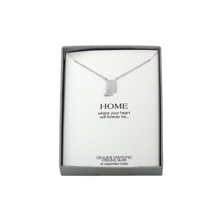 Diamond Accent Sterling Silver Indiana Pendant Necklace