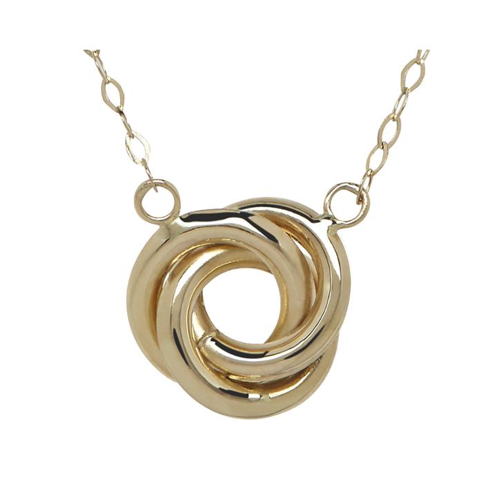 Infinite Gold&trade; 14k Yellow Gold Love Knot Necklace