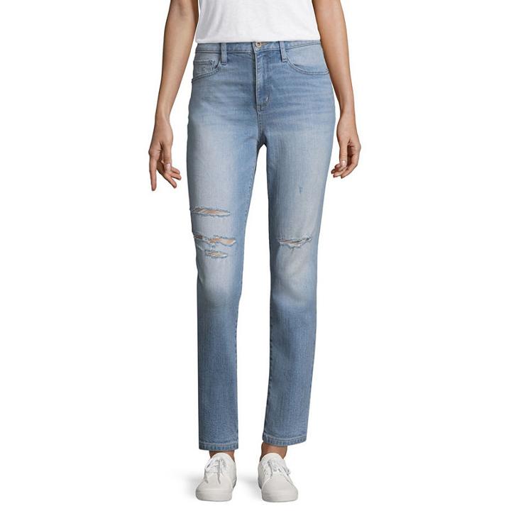 Arizona High-rise Straight Leg Jeans-juniors