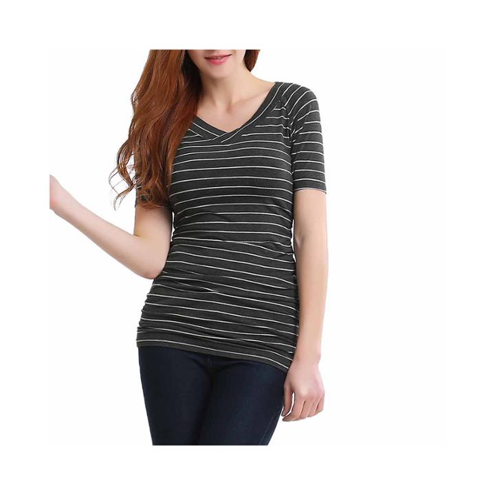 Phistic Women's V-neck Striped Top