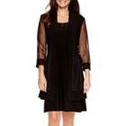 R & M Richards 3/4-sleeve Mesh Jacket Dress - Petite