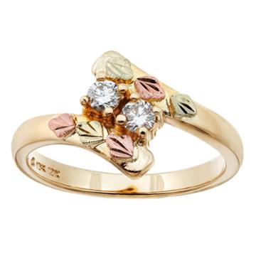 Landstroms Black Hills Gold Womens Diamond 10k Gold Cocktail Ring