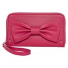 Frank And Lulu Bow Zip-around Wallet With Wristlet
