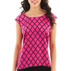 Worthington Satin Chiffon Tee - Petite
