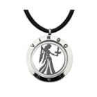 Virgo Zodiac Reversible Stainless Steel Locket Pendant Necklace