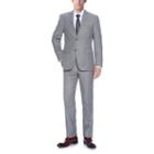 Verno Men's Light Grey Classic Fit Notched Lapel Two Piece Suit