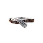 Sterling Silver Brown And White Diamond Bypass Ring