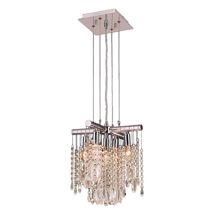 Nadia Collection 5 Light Chrome Finish And Crystalmini Pendant